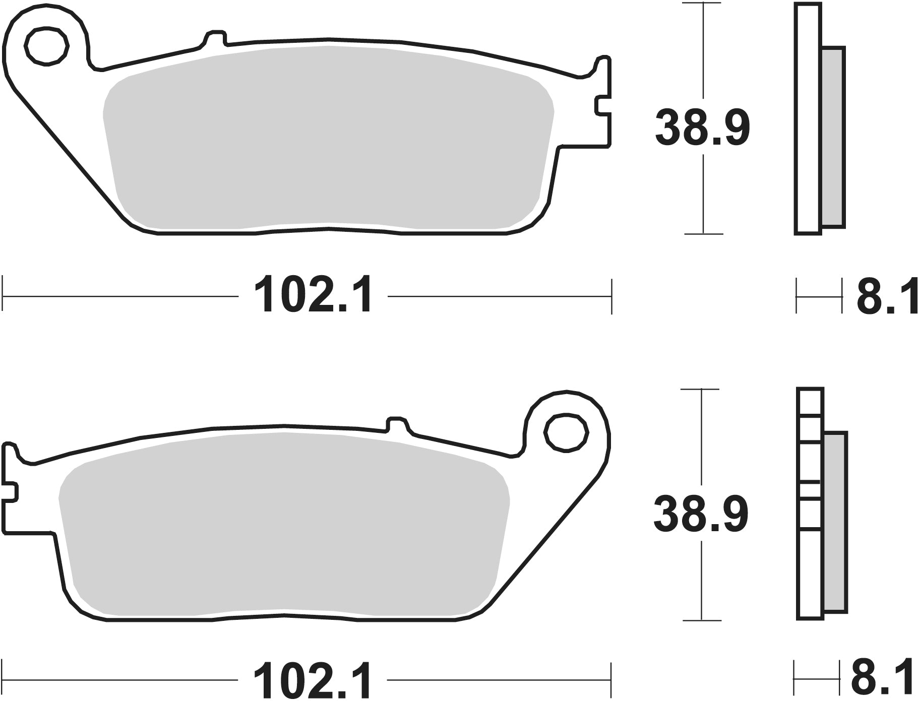 183CT PASTILHAS TRAVAO SBS KYMCO DOWNTOWN 125, DAELIM 125 FRENTE
