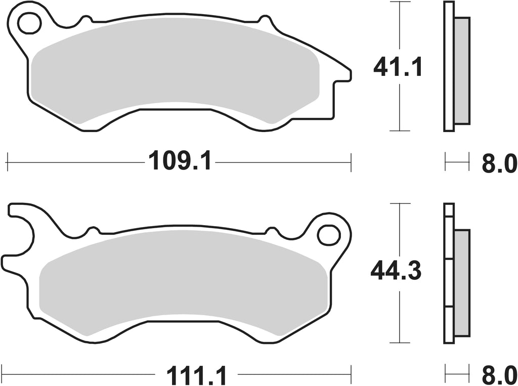 205CT PASTILHAS TRAVAO SBS HONDA PCX125 FRENTE