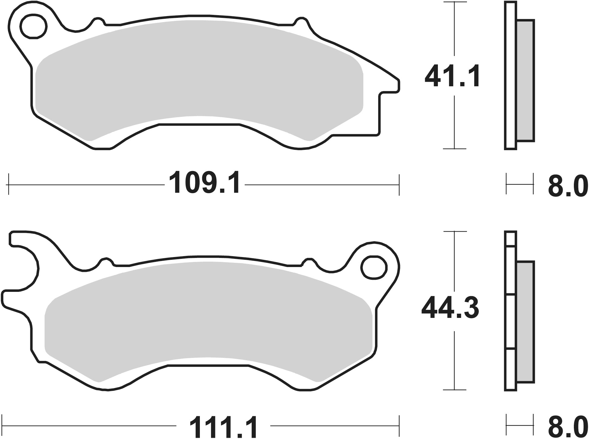205CT PASTILHAS TRAVAO SBS HONDA PCX125 FRENTE