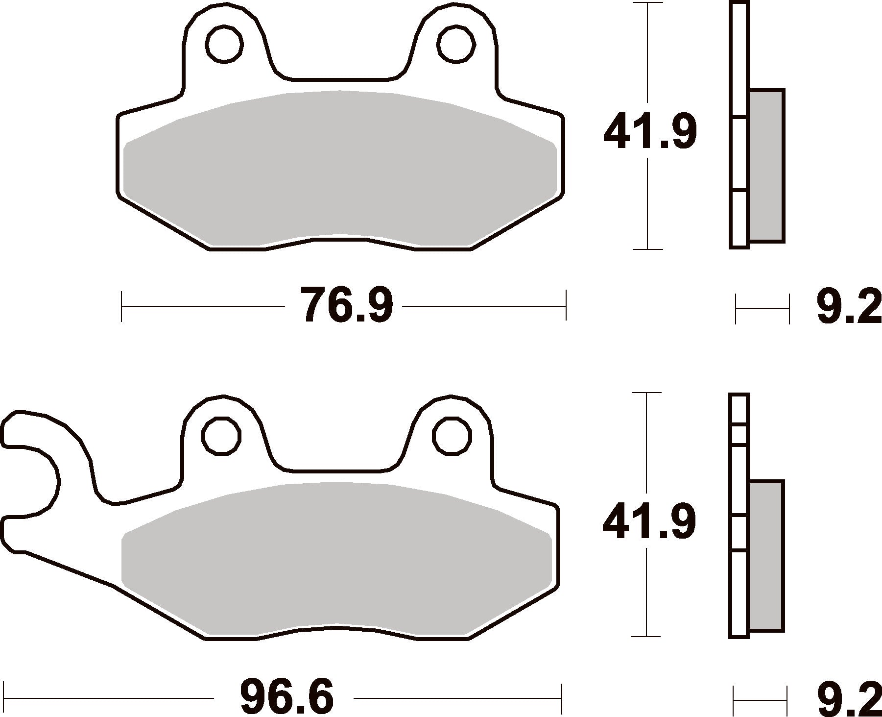 713HF PASTILHAS TRAVAO SBS KEEWAY SUPERLIGHT 125, QINGQI, IMOTO