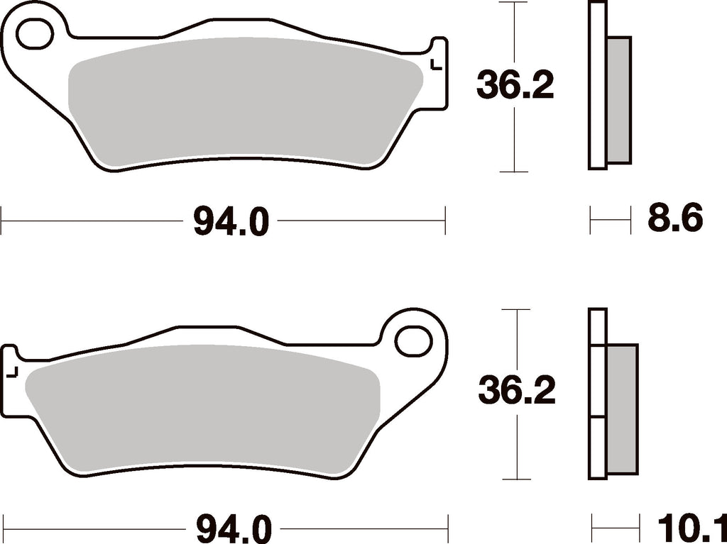 742LS PASTILHAS TRAVAO SBS BMW R1100/1200, K1300/1600