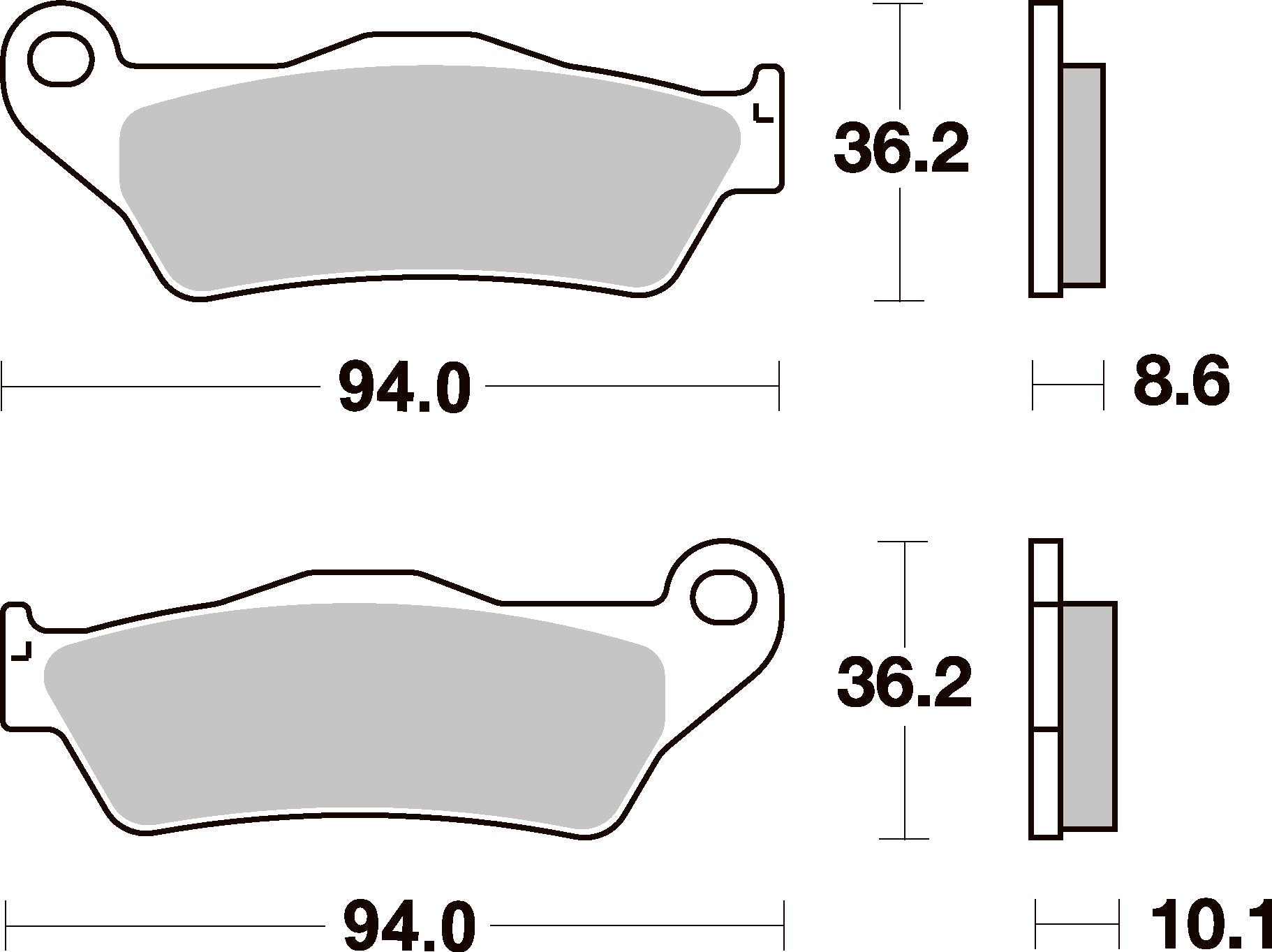 742LS PASTILHAS TRAVAO SBS BMW R1100/1200, K1300/1600