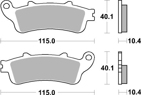 880LS PASTILHAS TRAVAO SBS HONDA GL1800 GOLDWING TRAS