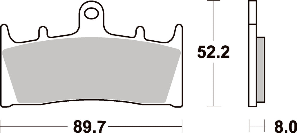 686HF PASTILHAS TRAVAO SBS ZX-7R 96/02, GSXR 1000 01/02=VD349/FD0199BT1/686HS