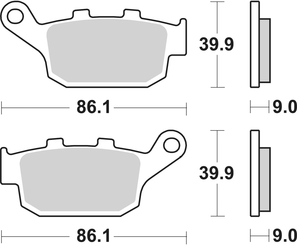 881LS PASTILHAS TRAVAO SBS CBR250R, SUZ GLADIUS 650, CBR500 13   TR