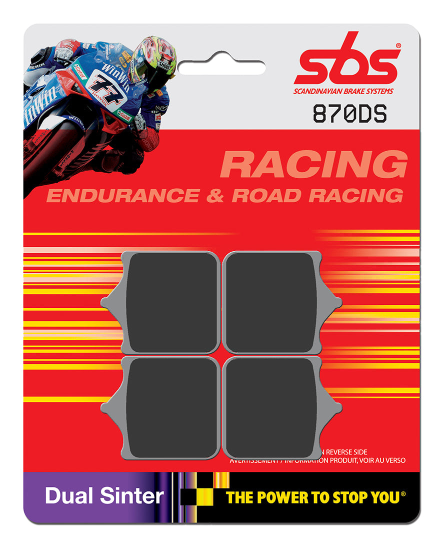 870DS/870DS-1 PASTILHAS TRAVAO SBS BMW S1000RR 09/13 FRENTE