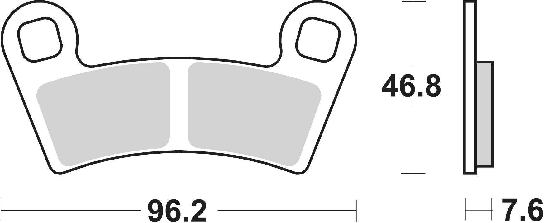 898SI PASTILHAS TRAVAO SBS POLARIS RZR800/570, OUTLAW450/525