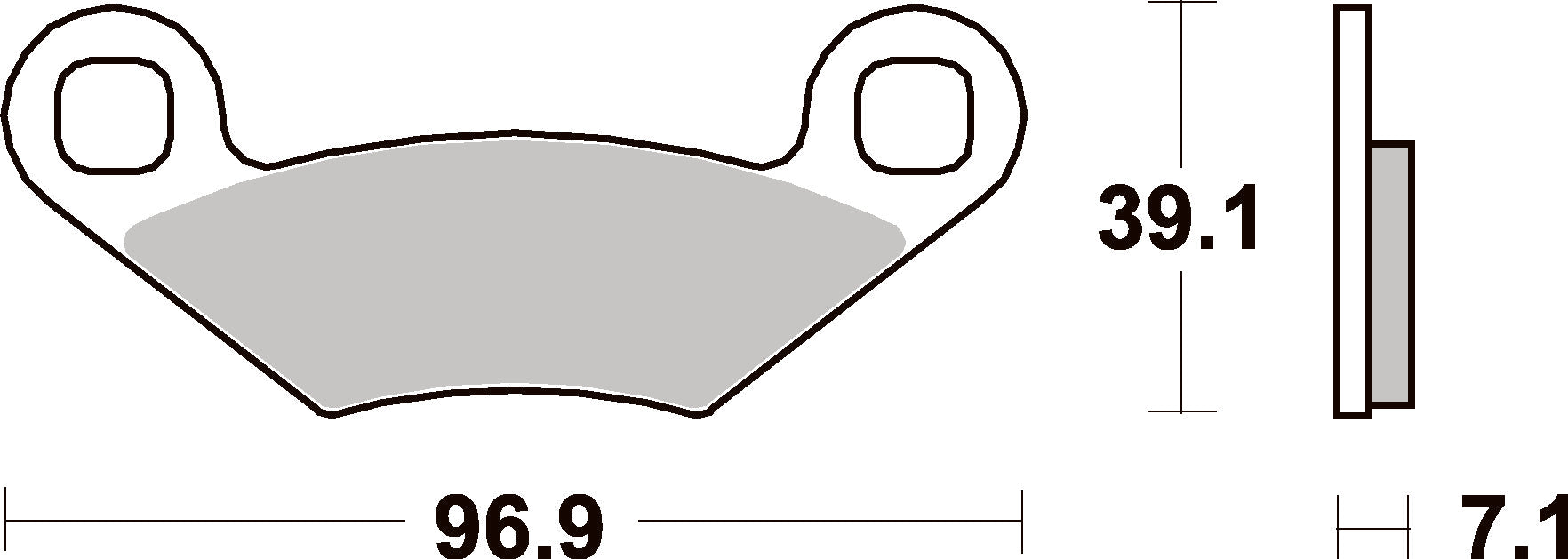 642SI PASTILHAS TRAVAO SBS POLARIS RZR800/570, OUTLAW450/525