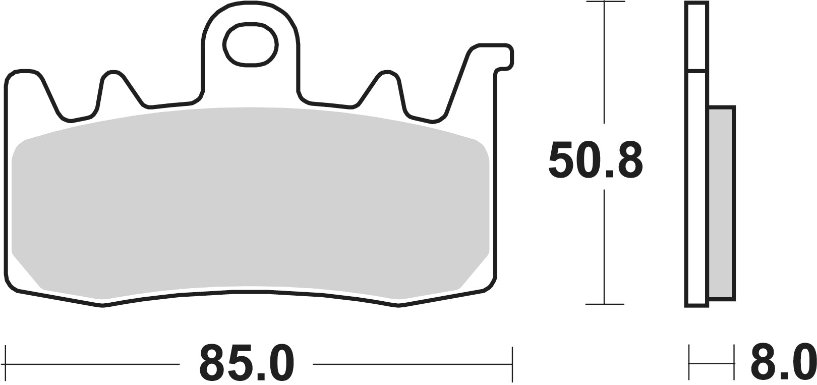 900HS PASTILHAS TRAVAO SBS BMW R1200GS, DUCATI 800 HYPERMOT