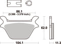 669H.LS PASTILHAS TRAVAO SBS HARLEY DAVIDSON TRAS