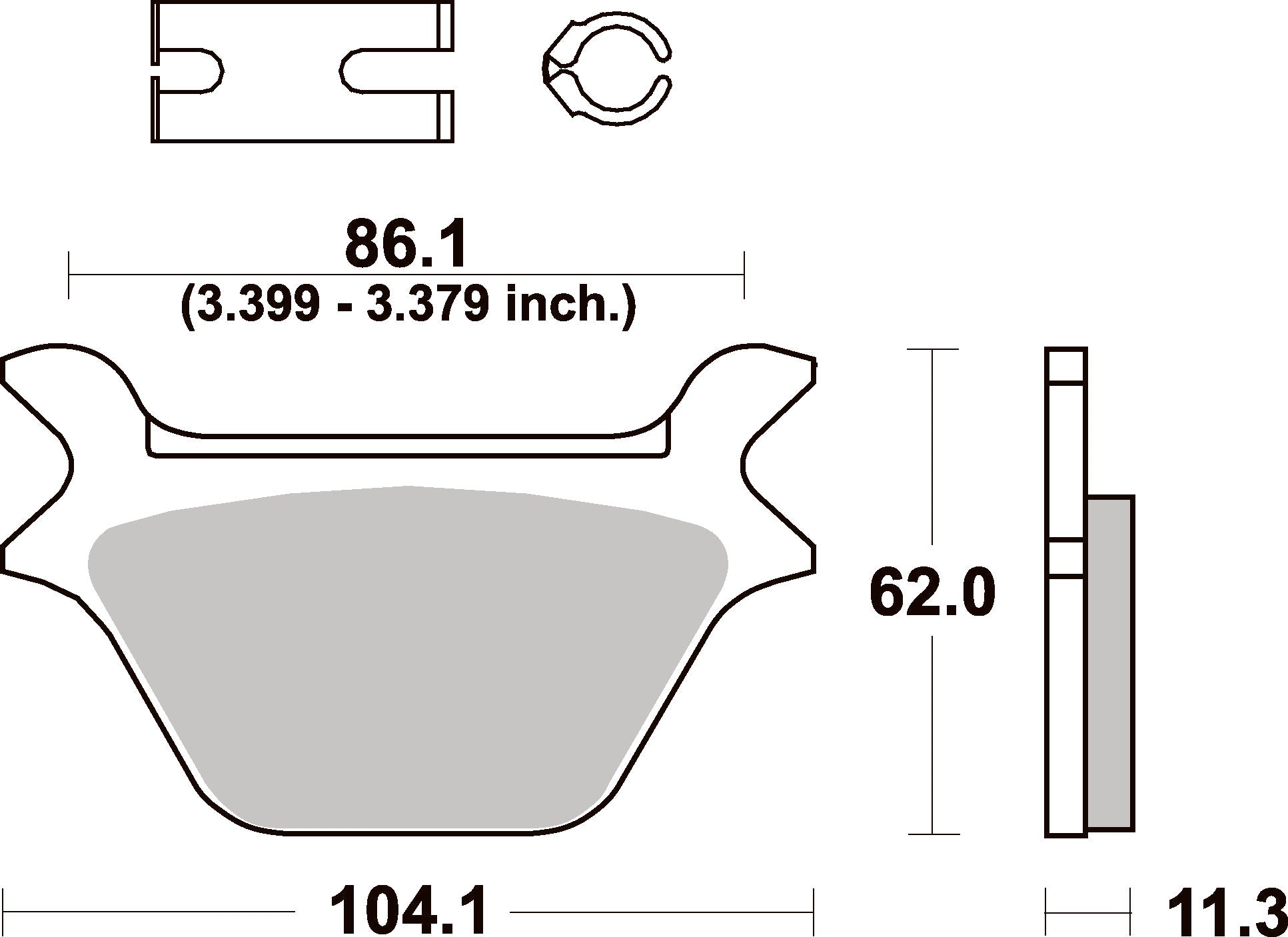 669H.LS PASTILHAS TRAVAO SBS HARLEY DAVIDSON TRAS