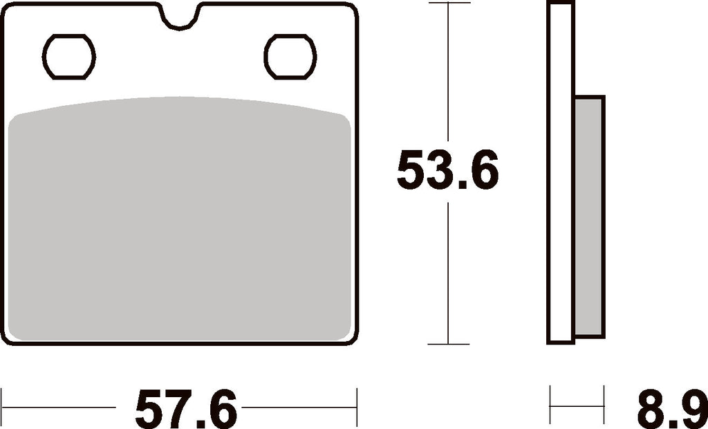 640HS PASTILHAS TRAVAO SBS BMW K75/R80/K100/R100 FRENTE