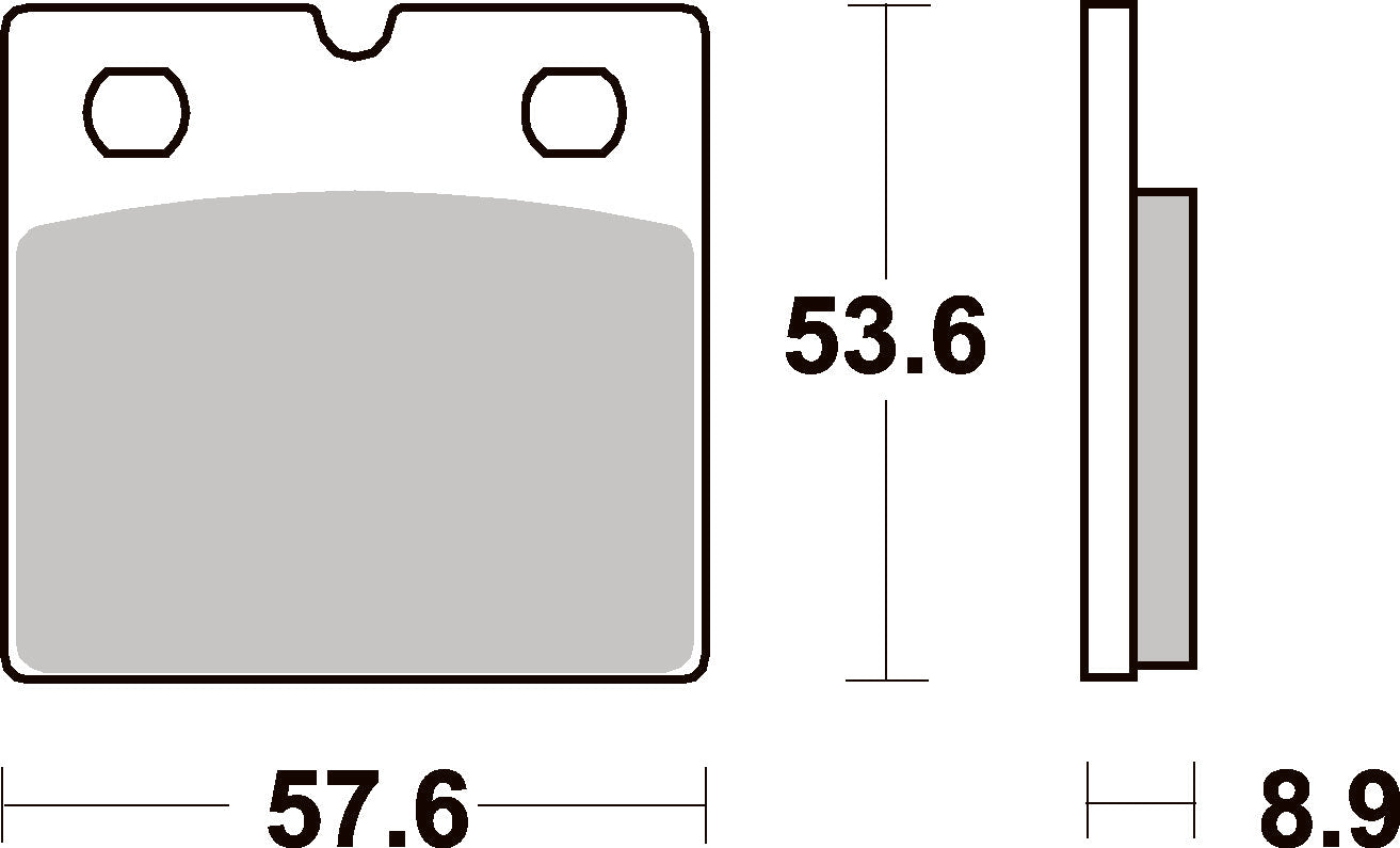 640HS PASTILHAS TRAVAO SBS BMW K75/R80/K100/R100 FRENTE