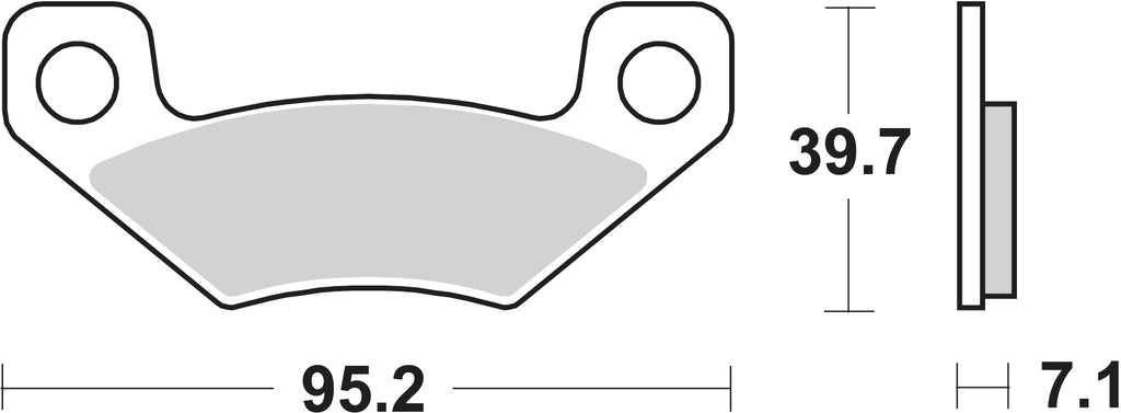 908SI PASTILHAS TRAVAO SBS CAN AM DS450 08/12 TRAS