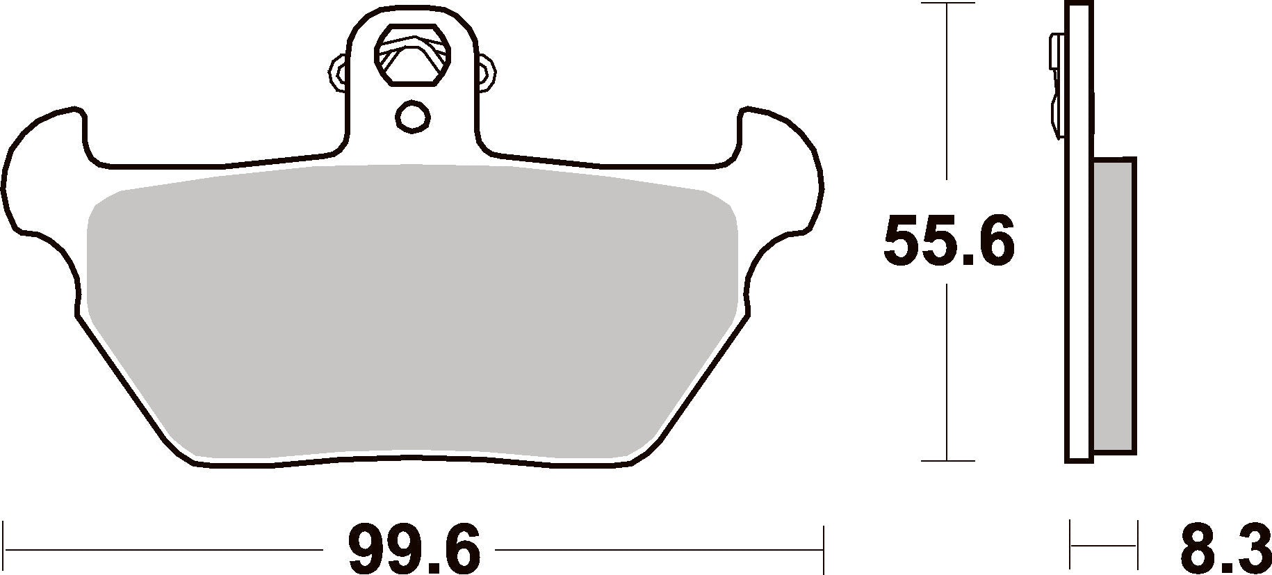 644HS PASTILHAS TRAVAO SBS BMW K1100LT/RS/R1100RS FRENTE