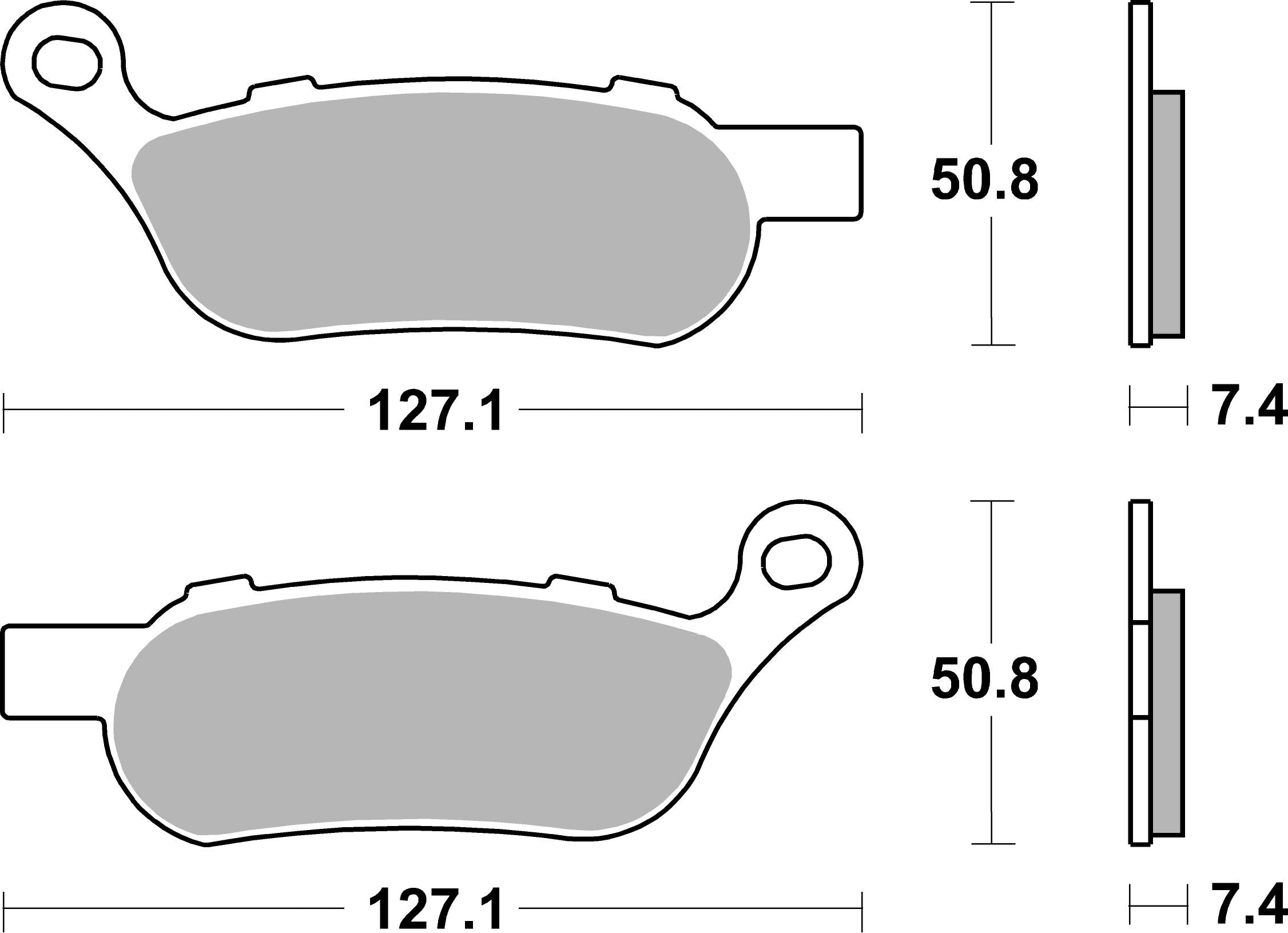 854H.LS PASTILHAS TRAVAO SBS HD FATBOY 12/13, ROAD KING 11/13