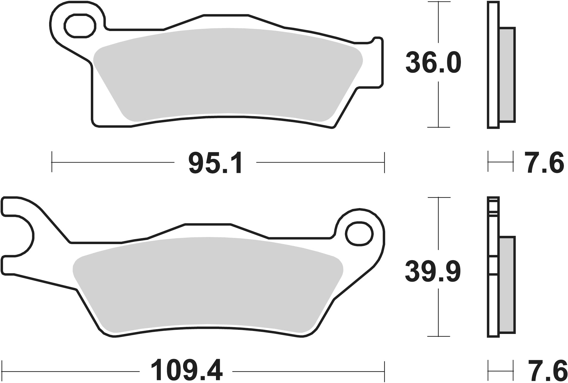 910SI PASTILHAS TRAVAO SBS CAN-AM 500/650/800/1000