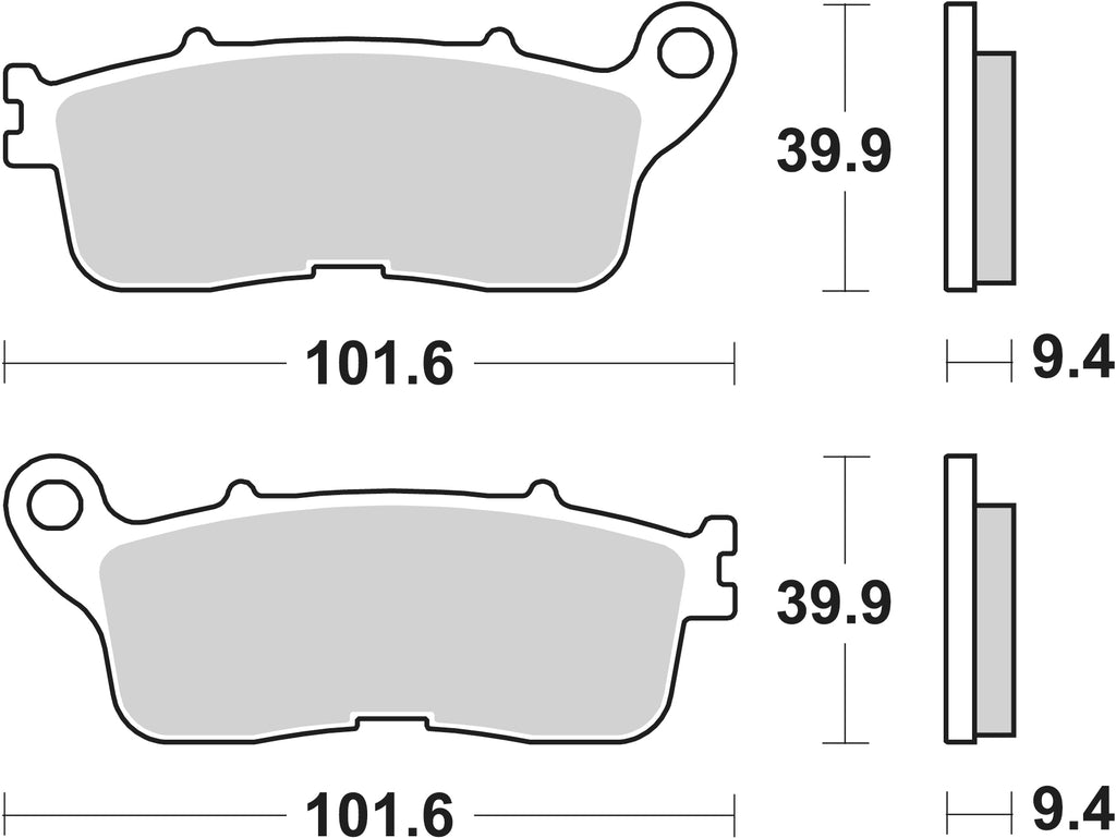 892LS PASTILHAS TRAVAO SBS HONDA VFR 1200 F/CROSSTOURER TRAS