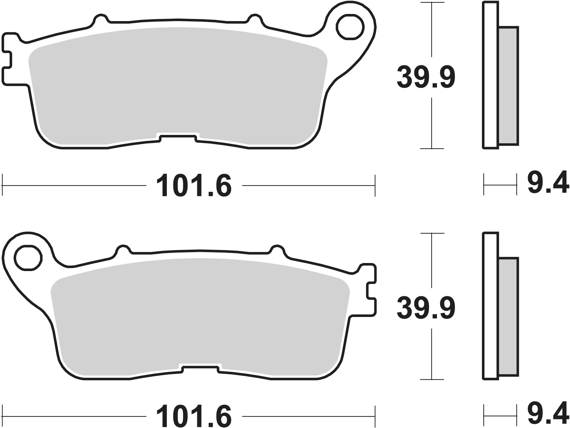 892LS PASTILHAS TRAVAO SBS HONDA VFR 1200 F/CROSSTOURER TRAS