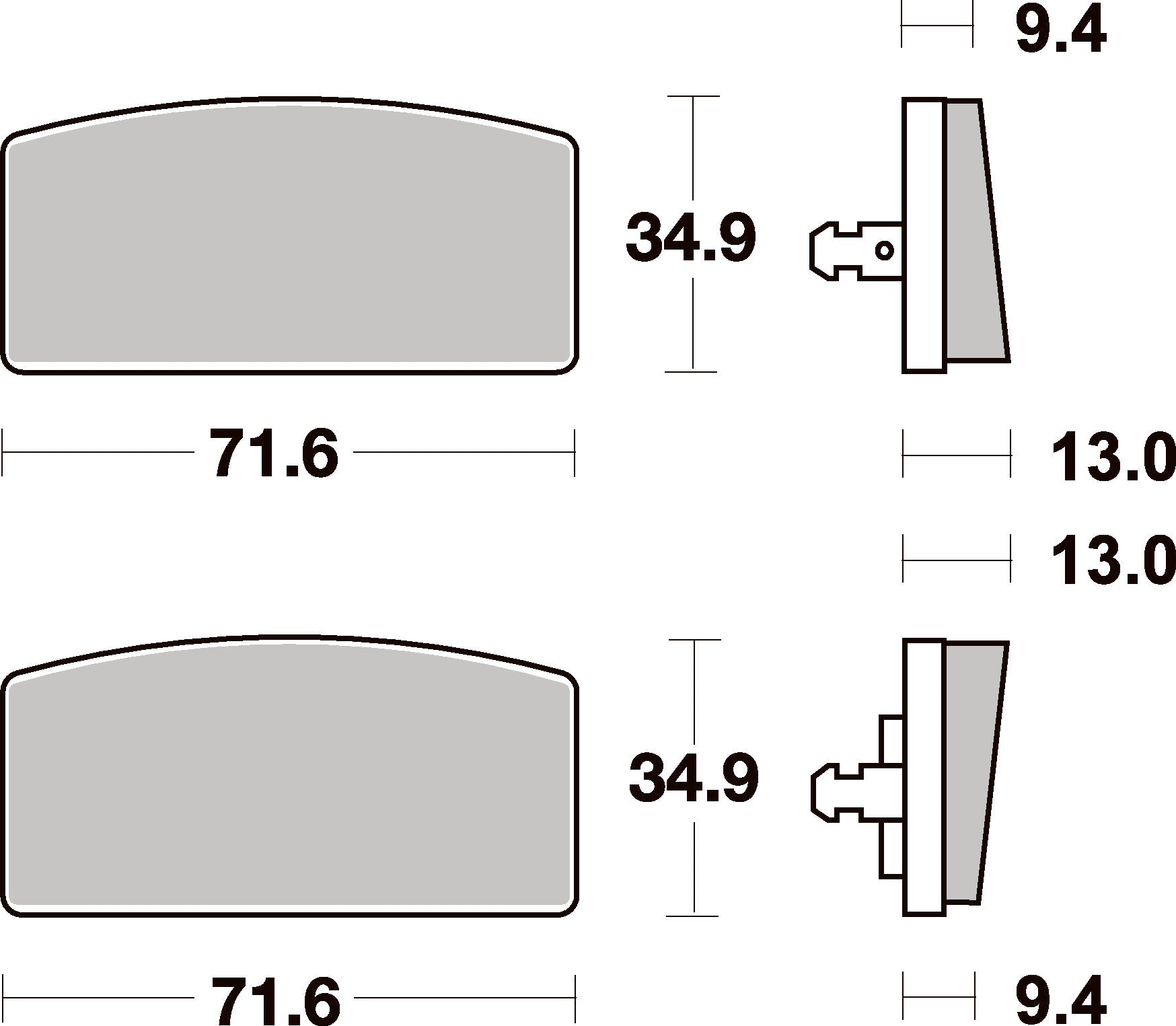 520HF PASTILHAS TRAVAO SBS BMW R100 1000RS/S 76-80