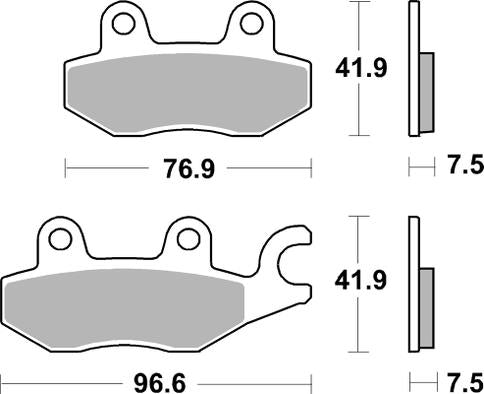955HS PASTILHAS TRAVAO SBS KAWASAKI EXS400/Z400 18/19 FRENTE
