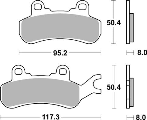 957PSI PASTILHAS TRAVAO CAN AM MAVERICK 1000 X3 TURBO R XDS 17/19