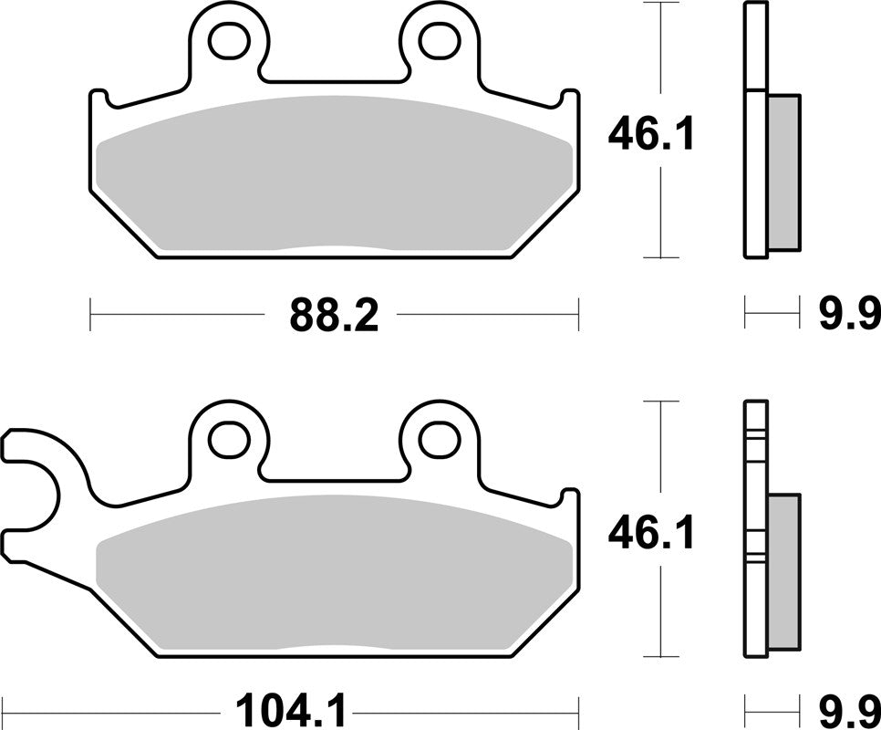 972PSI PASTILHAS TRAVAO SBS CAN-AM MAVERICK 1000 FRT DRT