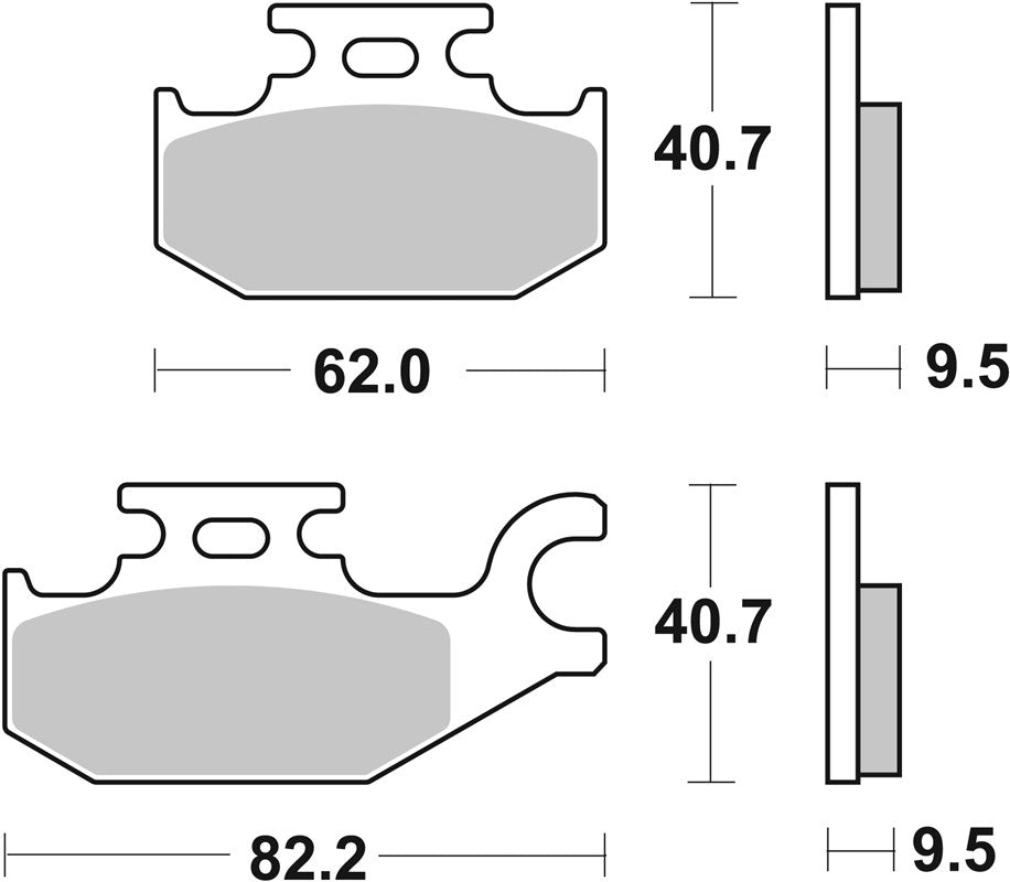 754PSI PASTILHAS TRAVAO SBS CAN-AM MAVERICK 1000 TRAS =VD266/2JL /FD0301BV1/FD0301S2/835SI/754SI