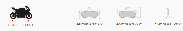 FDB250SG PASTILHAS TRAVAO FERODO KFX400/LTZ250/400/YFM350