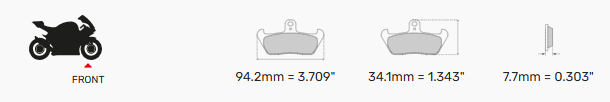 FDB892P PASTILHAS TRAVAO FERODO XR400/TRX450R/WR450F/KX