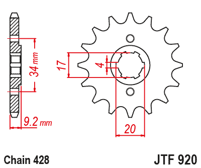 PINHON JTF920.15 KEEWAY K LIGHT