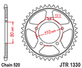 CREMALHEIRA JTR1330.45ZBK HONDA XL750 23/24
