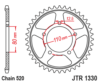 CREMALHEIRA JTR1330.45ZBK HONDA XL750 23/24