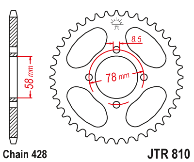 CREMALHEIRA JTR810.43 KEEWAY RKS 125 11/20, RKV 125 12/20