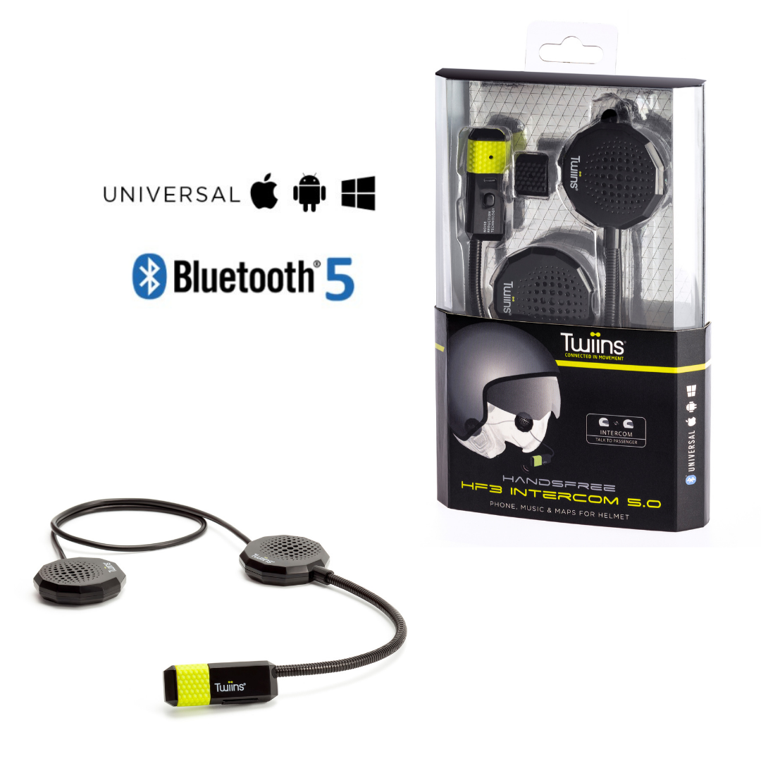 KIT MÃOS LIVRES TWIINS HF3 INTERCOM 5.0