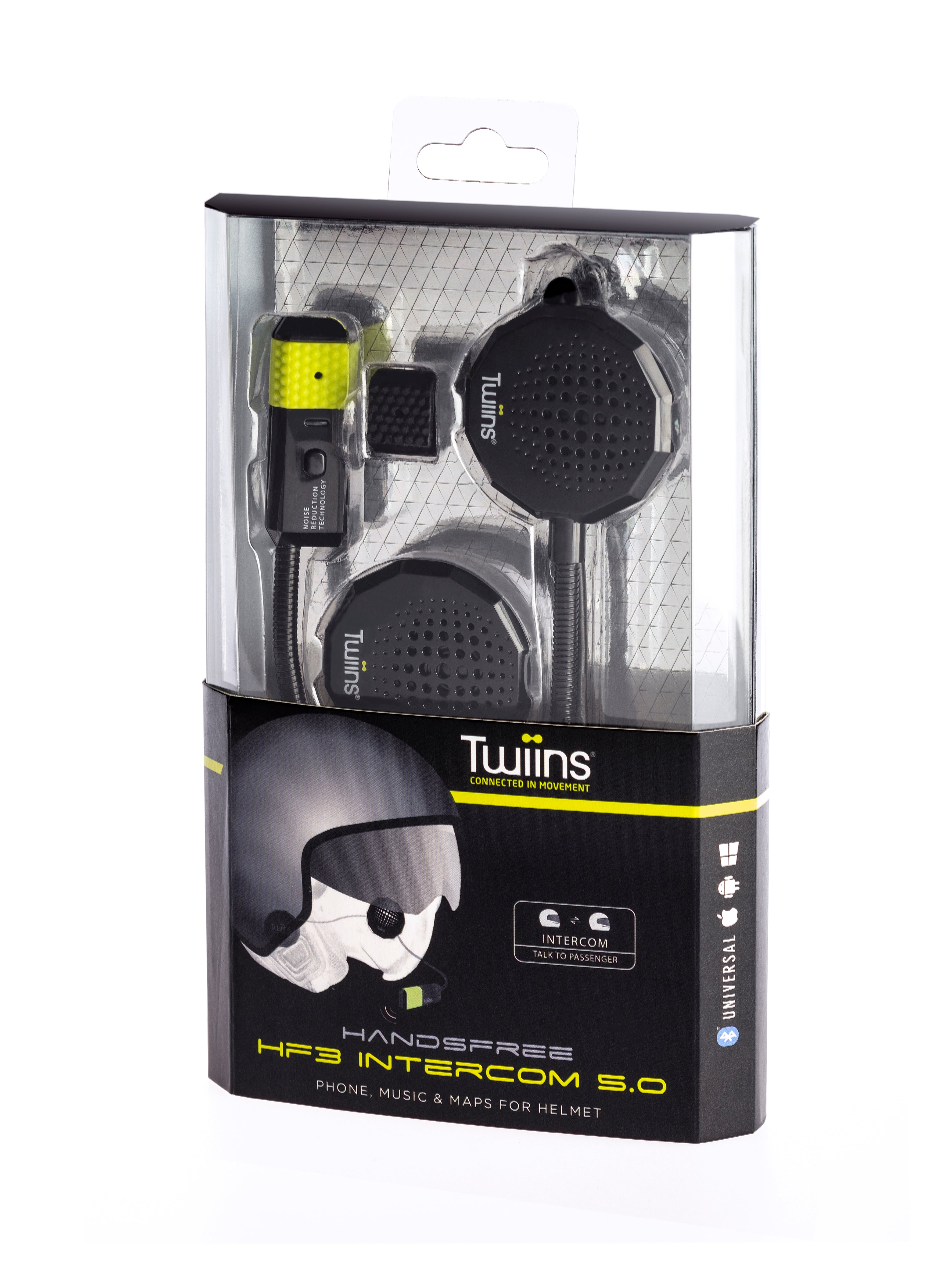 KIT MÃOS LIVRES TWIINS HF3 INTERCOM 5.0
