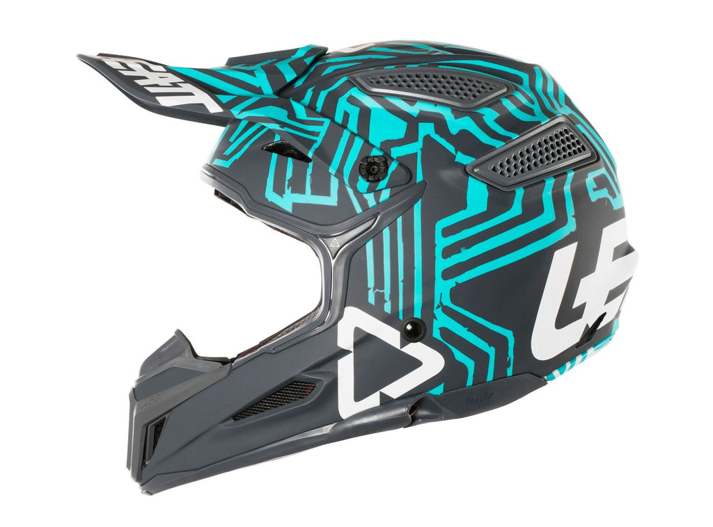 CAPACETE LEATT GPX 5.5 V11 CINZA/AZUL - M - 1018100102 -
