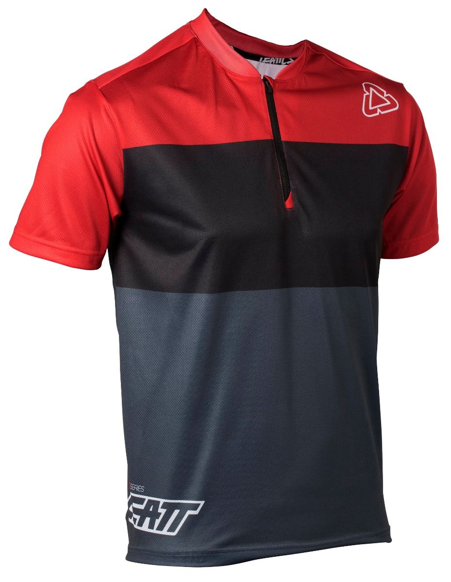 CAMISOLA LEATT DBX 1.0 1/2 ZIP VERMELHA - S - 5018550371 -