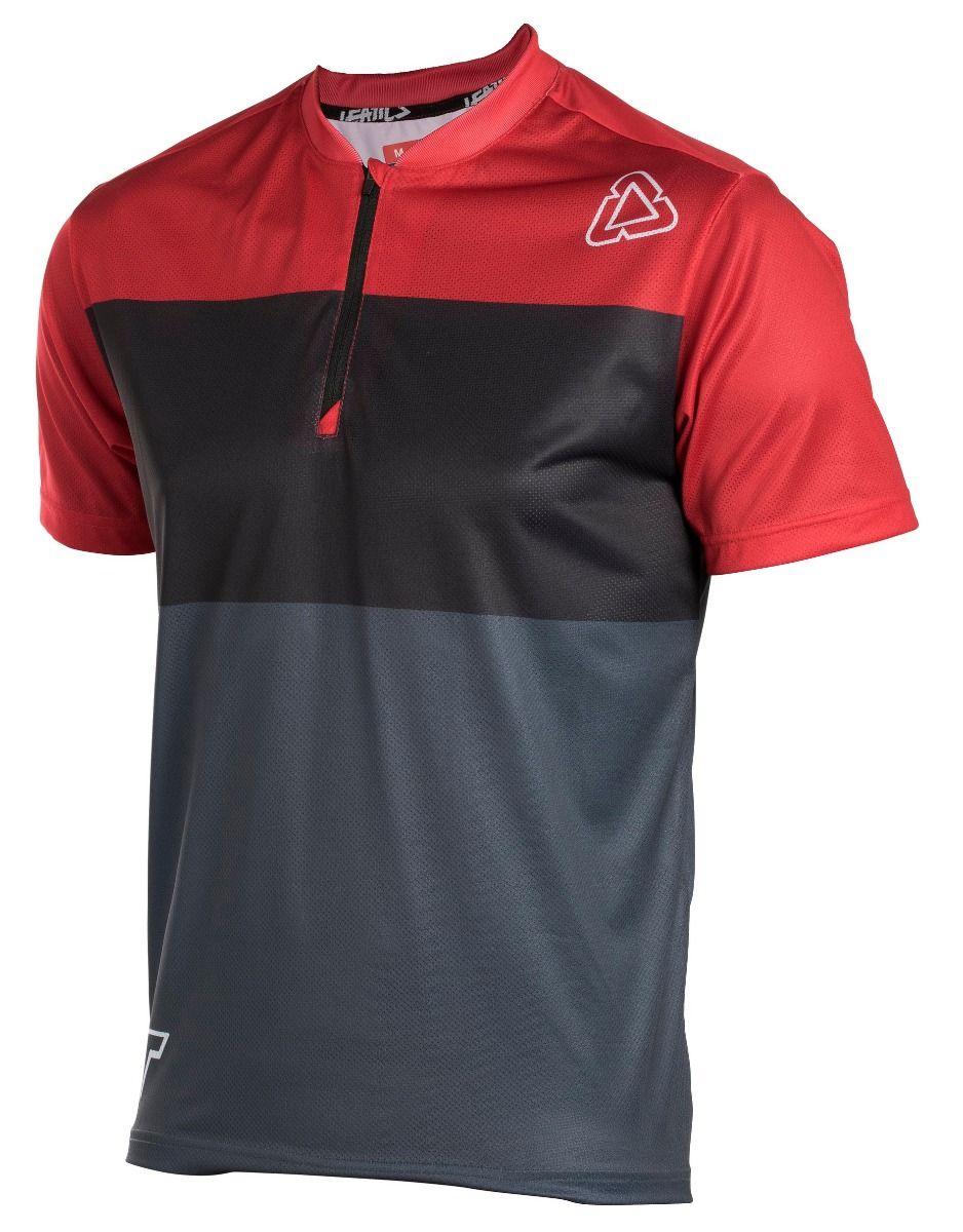CAMISOLA LEATT DBX 1.0 1/2 ZIP VERMELHA - XL -5018550374 -