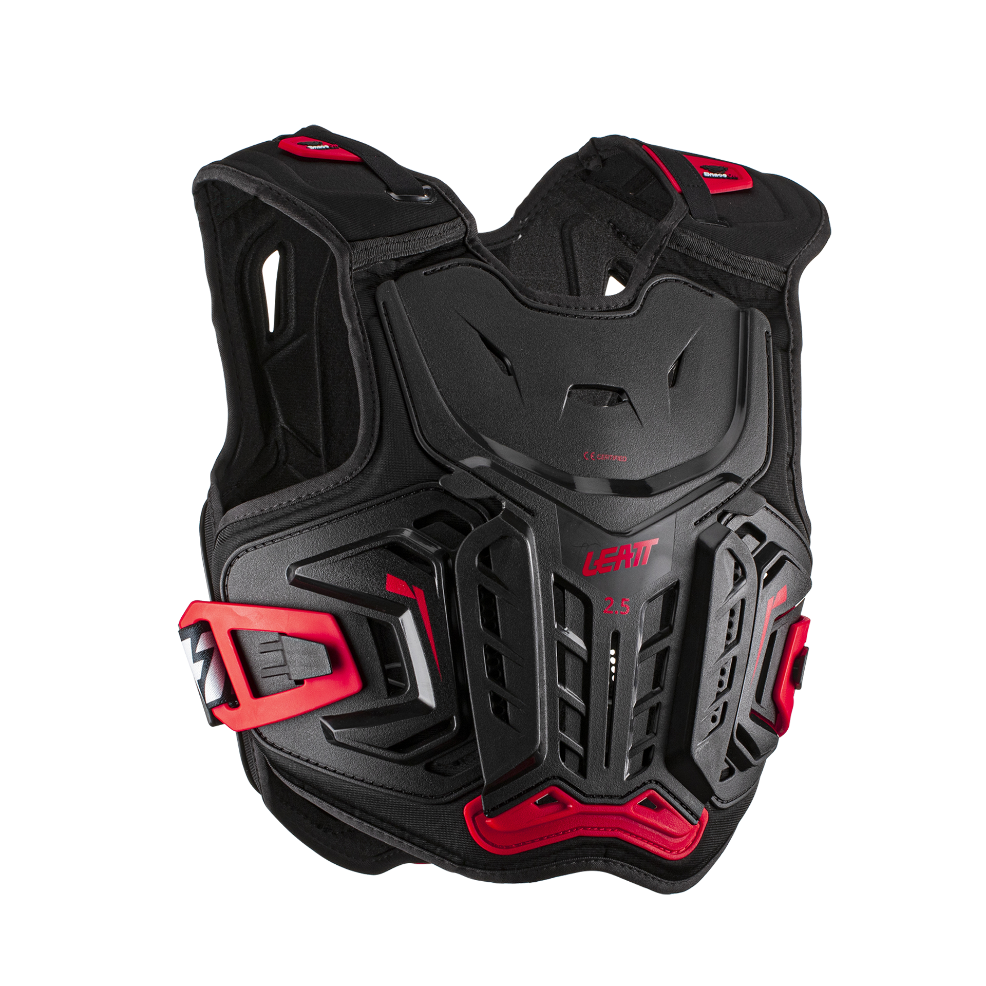 PEITORAL LEATT 2.5 JUNIOR PRETO/VERMELHO - L/XL  - 5022151391 -