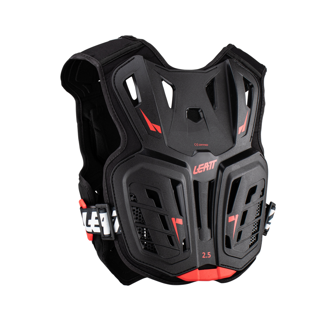 PEITORAL LEATT 2.5 JUNIOR PRETO/VERMELHO - L/XL  - 5022151391 -