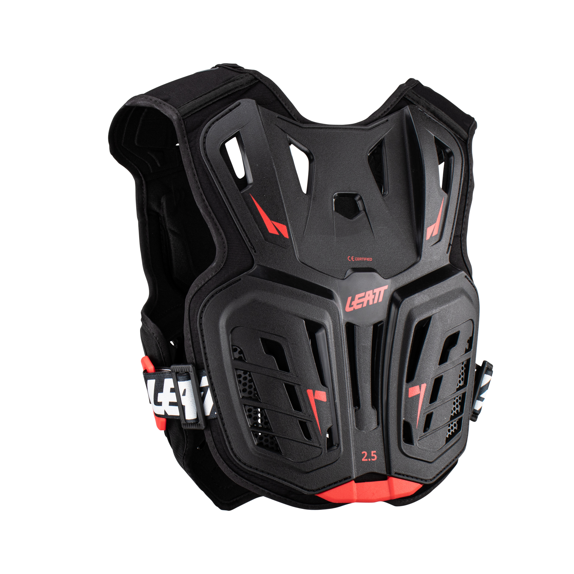 PEITORAL LEATT 2.5 JUNIOR PRETO/VERMELHO - L/XL  - 5022151391 -