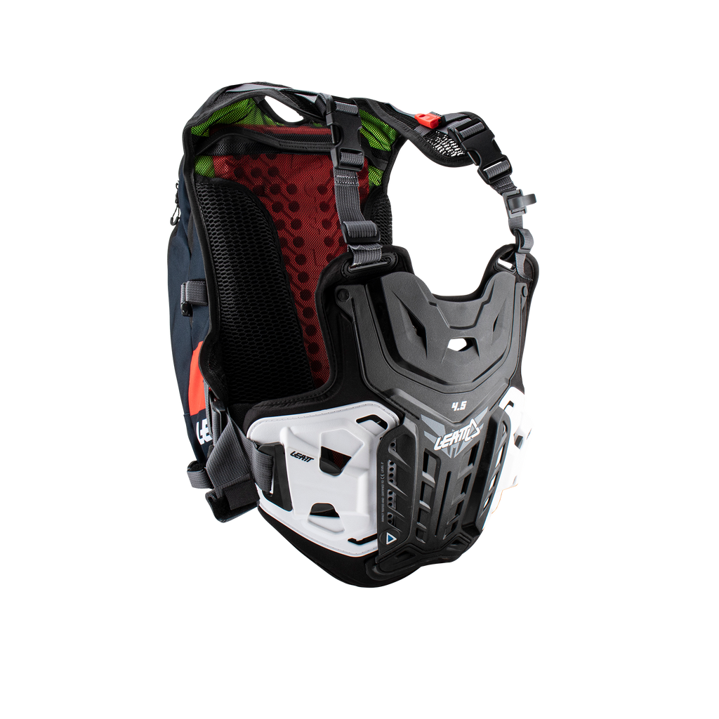 PEITORAL LEATT 4.5 HYDRA PRETO/VERMELHO - 7023051500