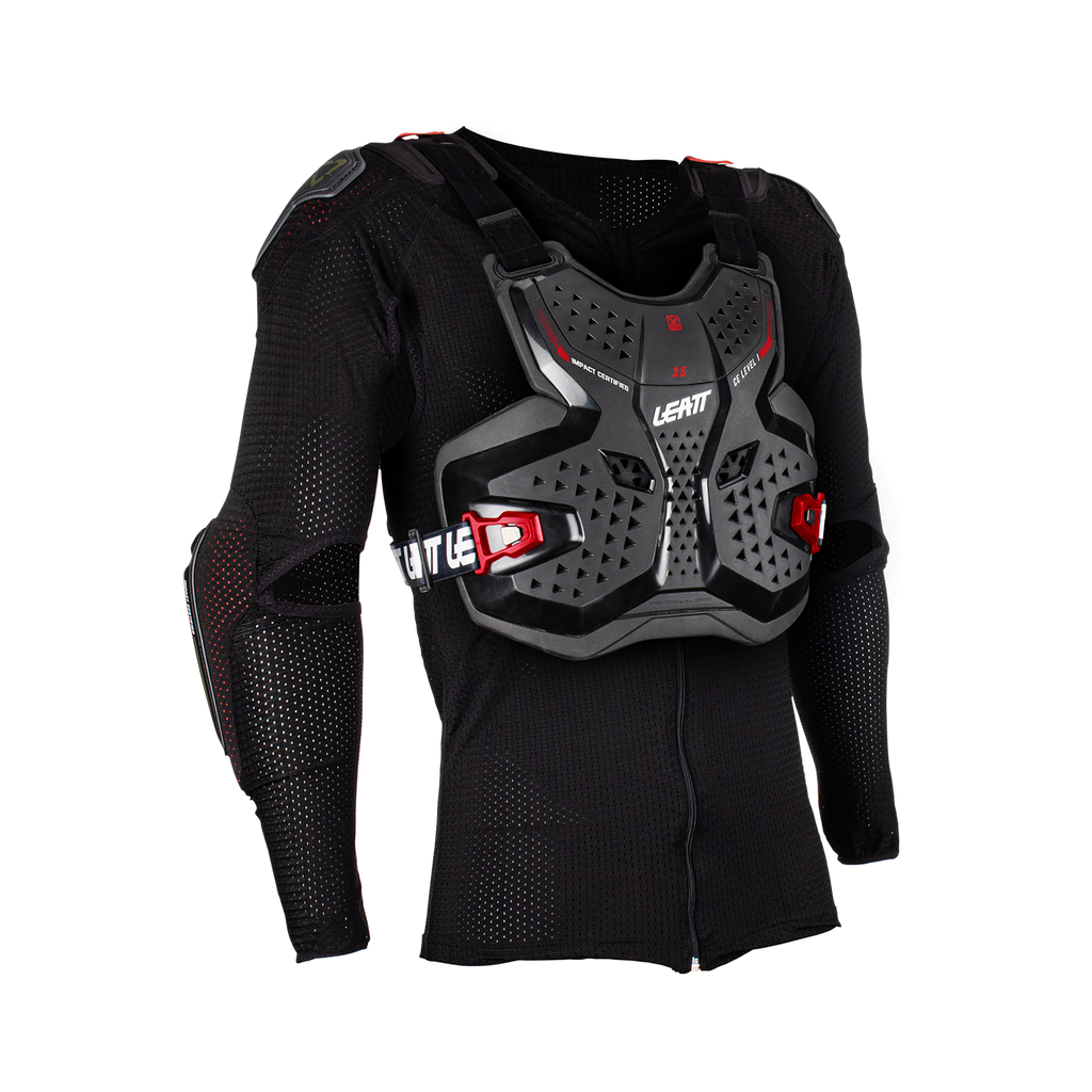 PEITORAL LEATT 3.5 INTEGRAL JUNIOR PRETO/VERMELHO - L/XL - 5023050951