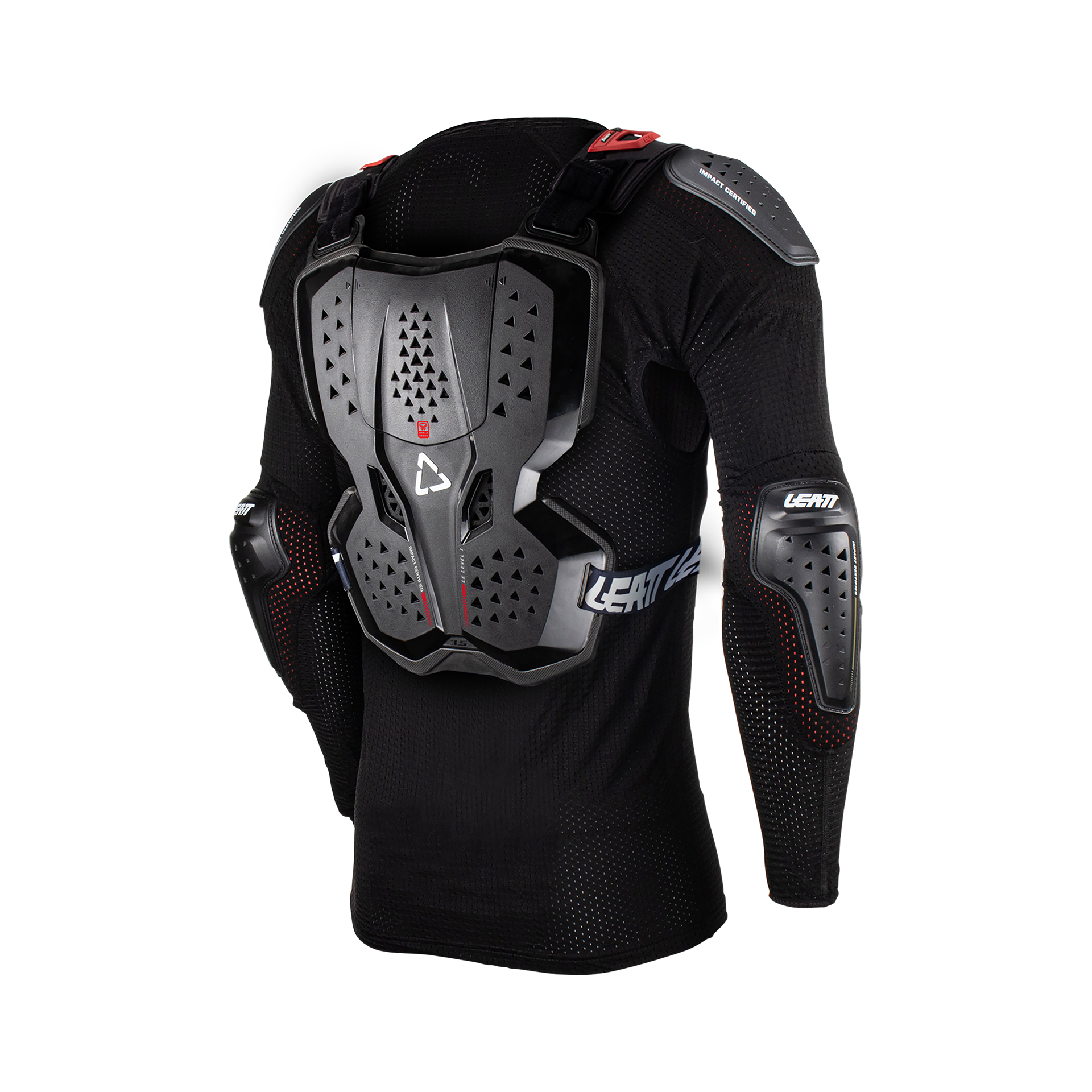 PEITORAL LEATT 3.5 INTEGRAL JUNIOR PRETO/VERMELHO - L/XL - 5023050951