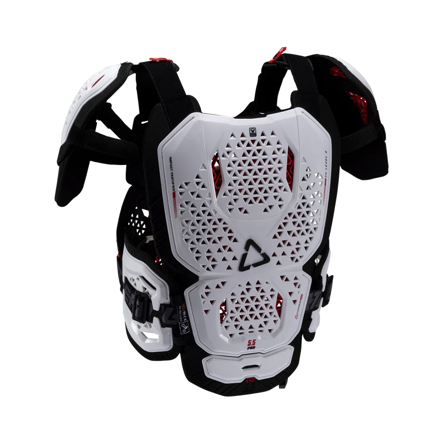 PEITORAL LEATT 5.5 PRO EVO BRANCO - L/XL - 5025202344