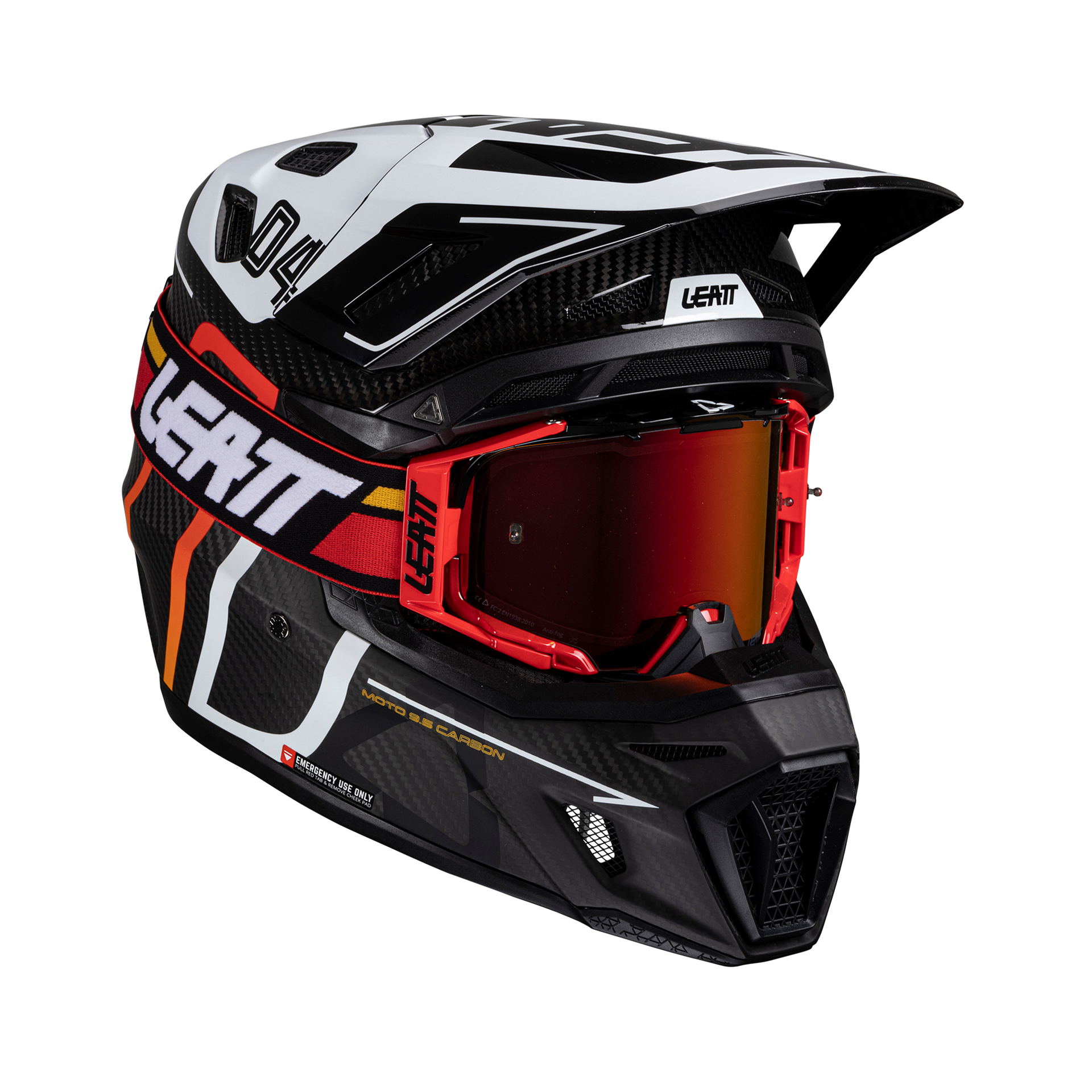 CAPACETE LEATT 9.5 CARBON/BRANCO - L - 1025100123 -