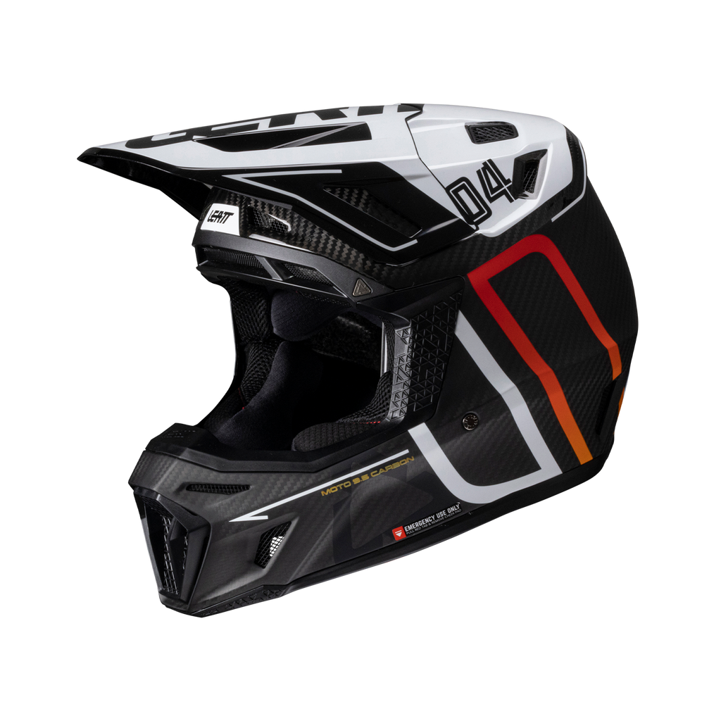 CAPACETE LEATT 9.5 CARBON/BRANCO - L - 1025100123 -