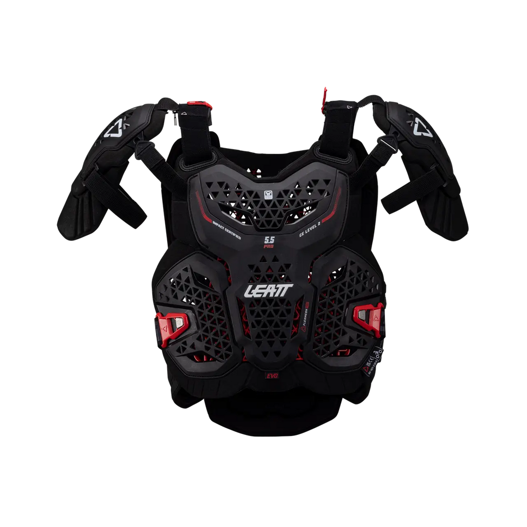 PEITORAL LEATT 5.5 PRO EVO PRETO - S/M - 5025202340