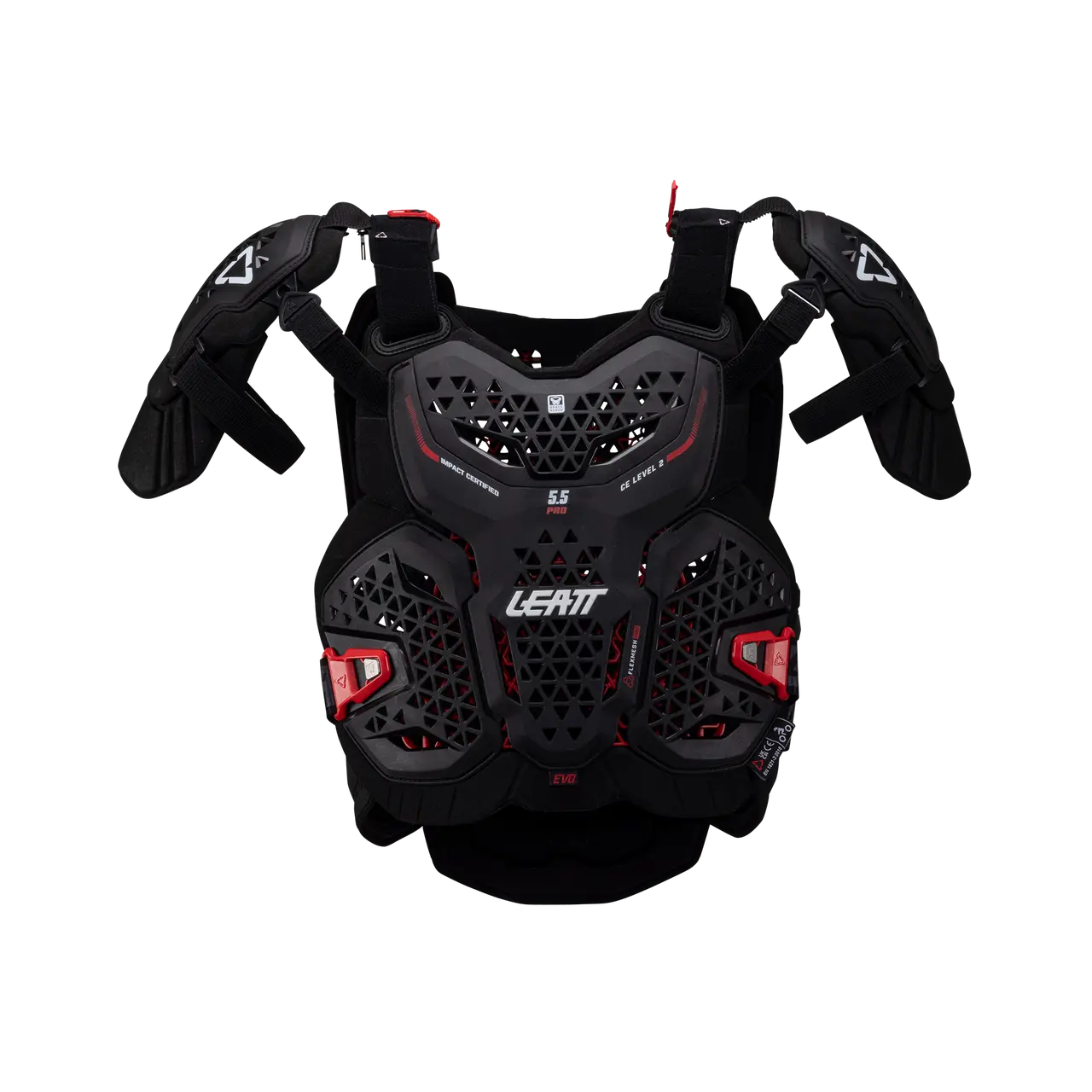 PEITORAL LEATT 5.5 PRO EVO PRETO - S/M - 5025202340